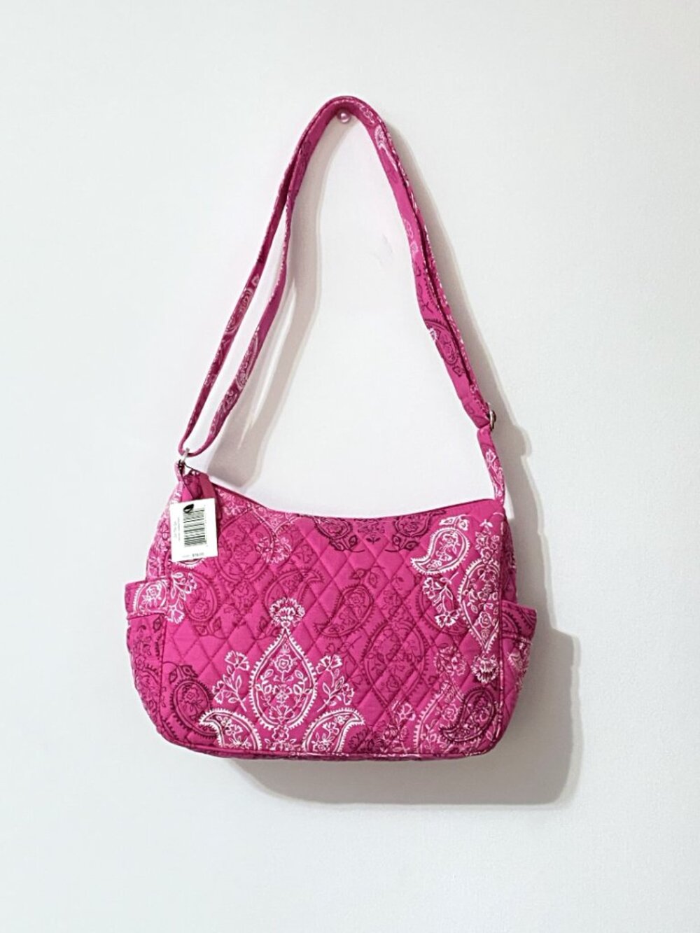 Vera Bradley On The Go In Stamped Paisley Shoulder Bag Purse Crossbody NWT